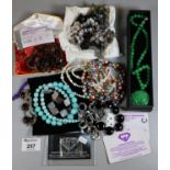 Collection of gemstone beads etc. (B.P. 21% + VAT)