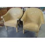 Pair of modern wicker conservatory arm chairs. (B.P. 21% + VAT)