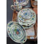 Tray of Mason's Ironstone china to include: Mason's 'Strathmore' oval two-handled dish, together