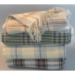 Collection of four checked blankets. (4) (B.P. 21% + VAT)