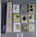 Collection of silver jewellery. Old shop stock. (B.P. 21% + VAT)
