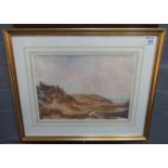 Fredric James Kerr (Welsh 19th century), 'Pennard Castle', signed and dated 1919, watercolours. 24 x