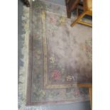 Two Chinese wash rugs, beige ground and orange ground. (2) (B.P. 21% + VAT)