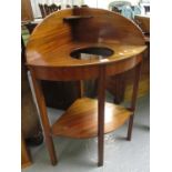 19th century style mahogany bow front corner wash stand with under tier. (B.P. 21% + VAT)