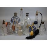 Box of assorted glass scent bottles/atomisers. (B.P. 21% + VAT)