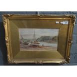 C Ross, "Genesta at Deganwy, North Wales", signed, watercolours. 20 x 31cm approx. Gilt frame. (B.P.