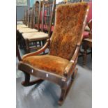 Victorian walnut button back rocking chair. (B.P. 21% + VAT)