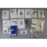 Collection of silver jewellery including locket pendant, baby bangle, cross pendant etc. (B.P. 21% +