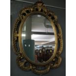 Modern oval gilt framed pier glass mirror, the plate 69 x 47cm approx. (B.P. 21% + VAT)