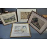 Group of 20th century watercolours of country scenes. Framed. (4) (B.P. 21% + VAT)