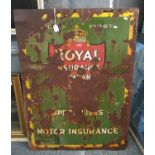 Original single sided enamel sign " Royal Insurance Company Ltd. " 'Specialist in Motor