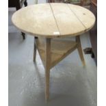 19th century pine cricket table. 70cm diameter x 76cm tall approx. (B.P. 21% + VAT)