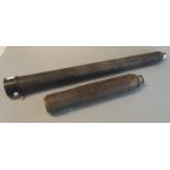 Two brass marine telescopes, single draw. (2) (B.P. 21% + VAT)