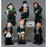 Collection of six Royal Doulton Oliver Twist bone china figurines to include 'Bumble', 'Fagin', '