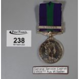 Queen Elizabeth II general service medal with clasp for Cyprus, awarded to 23502711 Fusilier W