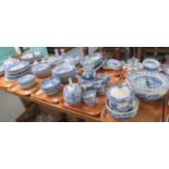 Ten trays of modern Spode dinner ware including 15 dinner plates, 14 side plates, 12 tea plates,