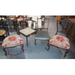 Collection of Edwardian and Victorian chairs, various to include a pair of serpentine bedroom