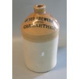 Vintage stoneware flagon, The United Breweries Ltd. Carmarthen. No 3367. (B.P. 21% + VAT)