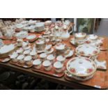 Six trays of Royal Doulton bone china Old Country Roses design tea and dinner ware items. (6) (B.