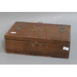 Early 20th century oak box containing a large collection of assorted glass marbles. (B.P. 21% + VAT)