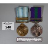 Queen Elizabeth II General Service medal with clasp for Malaya, together with United Nations medal