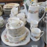 Tray of Royal Standard fine bone china 'Lyndale' part coffee ware to include coffee pot, two