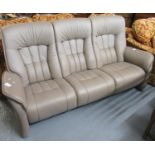 Himola three seater leather sofa. (B.P. 21% + VAT)