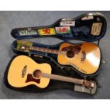 Tanglewood Sundance six string acoustic guitar in canvas case, together with a Yamaha FG-300 six