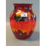 Modern Poole Pottery volcano vase of baluster form. 35cm high approx. (B.P. 21% + VAT)