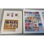 Great Britain mint collection two stockbooks with commemoratives definitives and mini sheets 1960'