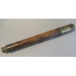 Brass marine telescope, single draw. In poor condition. (B.P. 21% + VAT)