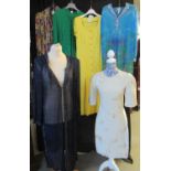 Six vintage dresses circa 1980s to include: Les Lumis, Monet, LK Bennet with tags with original