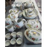Six trays of Royal Worcester Evesham design tea and dinner ware items to include cups, saucers