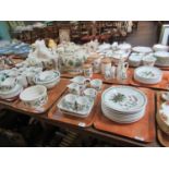 Nine trays of Portmeirion pottery The Botanic Garden design items to include large lidded tureen