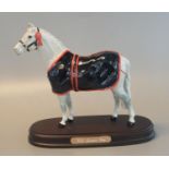 Royal Doulton animal and bird sculptures 'Welsh Mountain Pony' on wooden base with original box. (