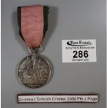 1855 Turkish Crimean war medal awarded to 2856 James Page, Royal Welsh Fusiliers. Awarded other