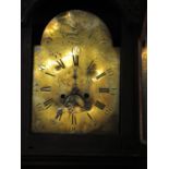 18th century eight day longcase clock marked David Morris, having engraved arch Roman dial with date