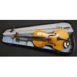 19th century German copy of a violin originally made by Giovan Paolo Maggini, Brescia. Two-piece
