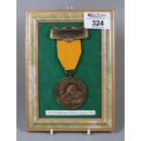 Indian Seringapatm medal 1799 in bronze. Framed mount. (B.P. 21% + VAT)