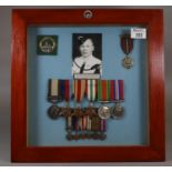 South Wales Borderers WWII medal group to include George VI India service medal with clasp for North