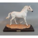 Royal Doulton DA245 sculpture of 'Milton' on naturalistic and wooden base, modelled by Martyn