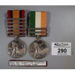 Queen Victoria & Edward VII Boer war pair to include Queens South Africa medal with clasps for