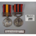 Queen Vcitoria Indian general service medal with clasp for Hazara 1891, and a Queen's South Africa