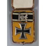 1914 WWI iron cross 2nd class in original fitted case, marked W, together with 'Prinzen' 1939