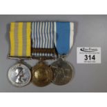 Queen Elizabeth II British Korean War medal 1950-1953 awarded to 14459304 Corporal E Peters,