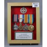 WWI group of four military medals to include 1914 star (with replacement bar), war and victory