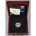 2018 RAF Centenary gold proof coin in original wooden box with certificate of authenticity and