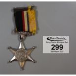 19th century Kimberley Star Boer War medal, 1899-1900, marked Mayors Siege medal 1900, awarded to