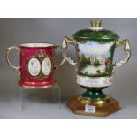 Aynsley fine bone china, 'The Jubilee Vase' commemorating the silver jubilee of Her Majesty Queen