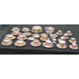 Three trays of mainly 20th century Royal Crown Derby bone china Imari design tea and coffee ware